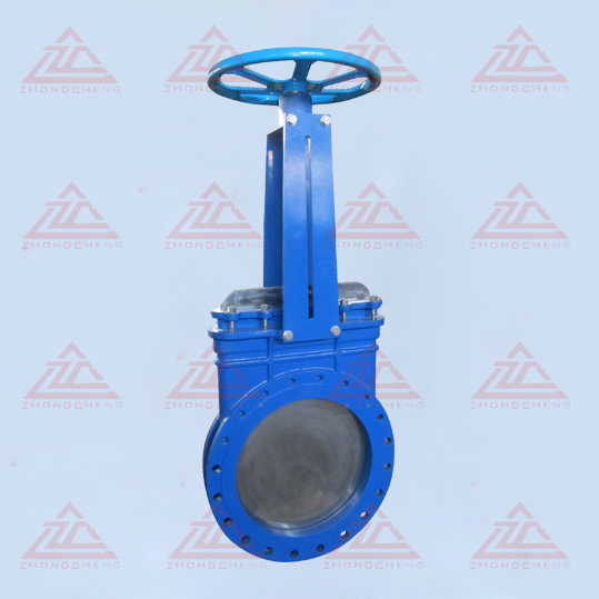 Knife gate valve with handle 