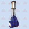 Pneumatic ceramic double-disc gate valve