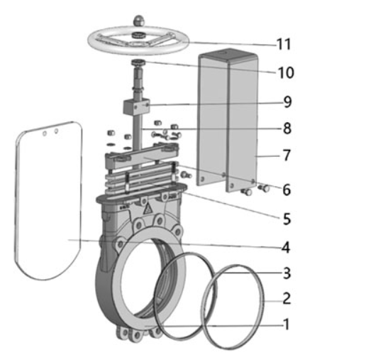 Knife gate valves